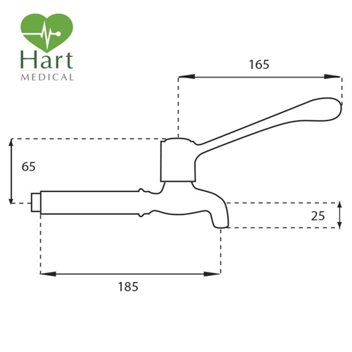 Hart Ultra-Reach Medical Elbow Lever Bib Taps - (Pair)